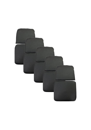 Knsz minder seti 5 li zng&mğr&uslu syh suni deri tel bar sandalyesi oturma ve sırt minderi set