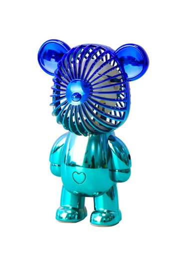 Lyon Mini Şiddetli Ayı Fan El Tipi El Çantası Gradyan Fan - Mavi