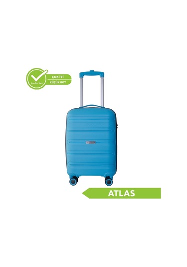 Vegmann Polipropilen Pp Atlas Mavi Kabin Boy Valiz Mavi