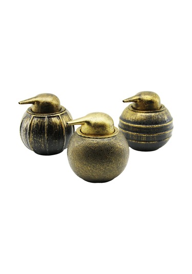 Penguen Görünüm - Eskitme Desen Seramik Tombulsıvı Sabunluk Siyah