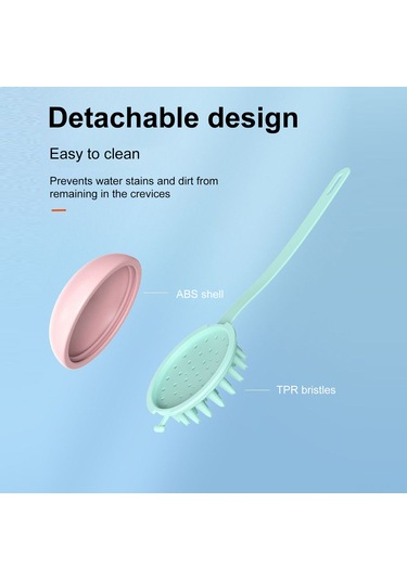 Vkemall Saç Masaj Fırçası - 2'li Set, Kuru Ve Islak Kullanım, Baş Derisi Masajı, Rahat Ve Pratik Tasarım, Göl Mavisi Düz