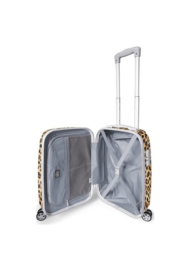 Coral High Leopar Desenli Kabin Boy Valiz 50cm 16550 Çok Renkli