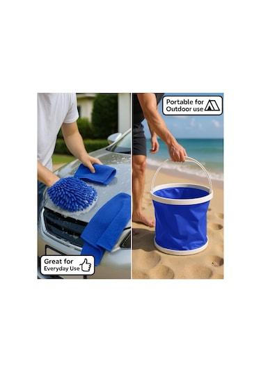 Maxaccess Ultra Taşınabilir 4lü Araç Temizlik Seti 3.43 Galon Kov Eldiven Havlu 04