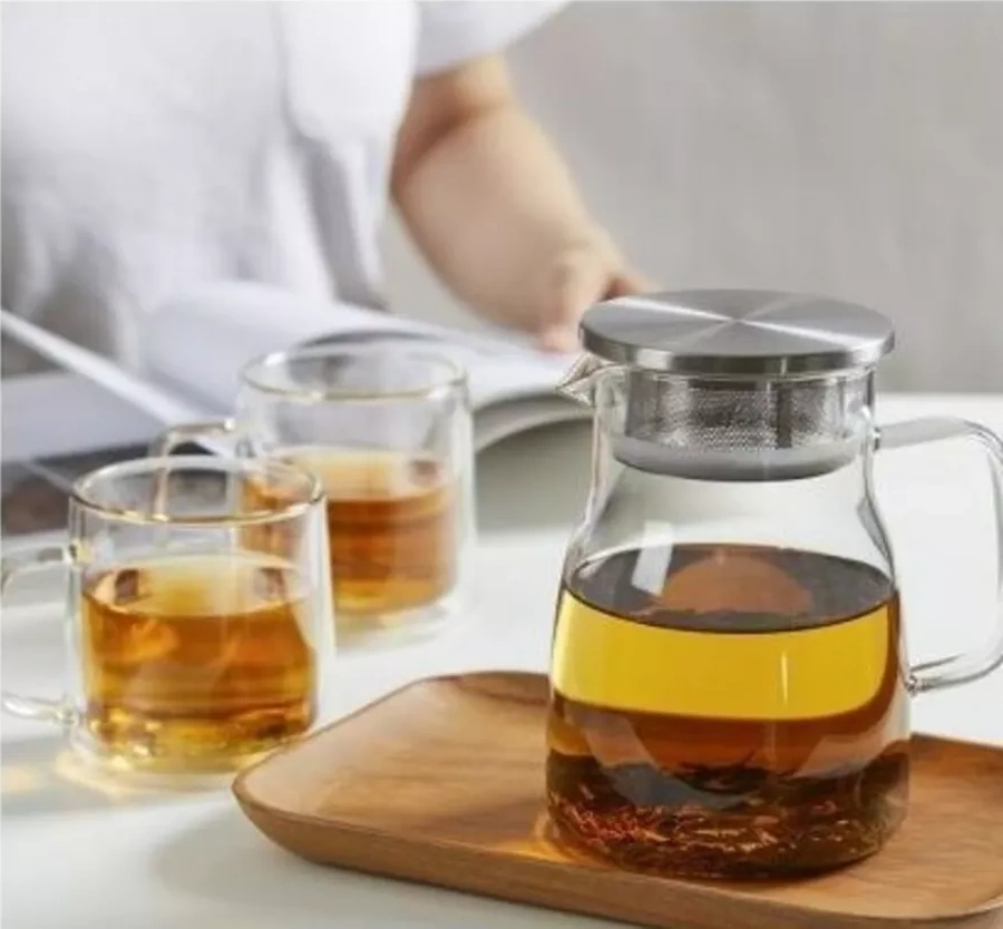 Cnglass Metal Kapaklı Filtreli Demlik 800 Ml 164566926 Beyaz