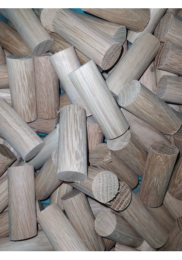 Ahşap Kavale Çıta Çubuk Silindir Meşe 5 Cm  100 Adet