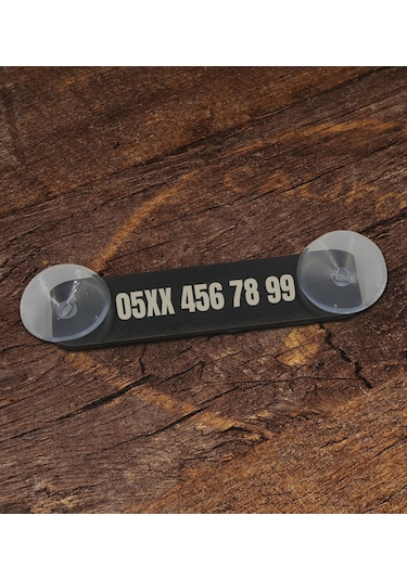 Kişiye Özel Araç İçi Ahşap Numaratör - 1 Alana 1