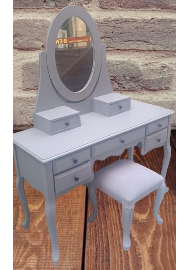 Dresuar Makyaj Masa 7 Çekmece Kayın Aslan Ayak Parlak Lake Gri Hareketli Ayna Kutu Sevk El Yapım Gri Dresuar Makyaj Masa 7 Çekmece Kayın Aslan Ayak Parlak Lake Gri Hareketli Ayna Kutu Sevk El Yapım Gri