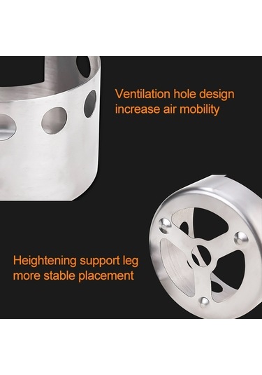 Sones Açık Piknik Sobası Paslanmaz Çelik Taşınabilir Mini Alkol Sobası Kapaklı Çok Renkli