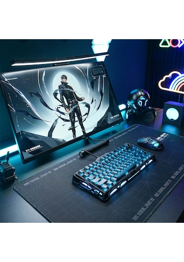 Gravastar Mercury V75 He Hall Effect Manyetik Switch Gaming Klavye, Hot-swappable, Rapid Trigger, 80