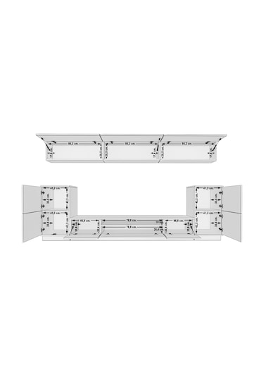 Decoraktiv Trendstyle 9 Mdf Tv Ünitesi Tv Sehpası Beyaz - Ceviz