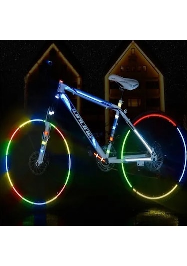 Kırmızı Bisiklet Çıkartmaları Reflektif Uyarı Bandı Folyo Film Dekorasyon Floresan Bisiklet Kask Scooter Motosiklet Güvenlik İşareti Araba Styling Kırmızı