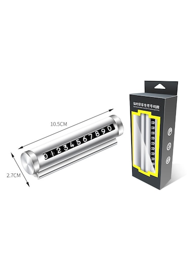 Point Araç Ön Cam Telefon Numarası Şifre Tip Numaratör Gri Silver