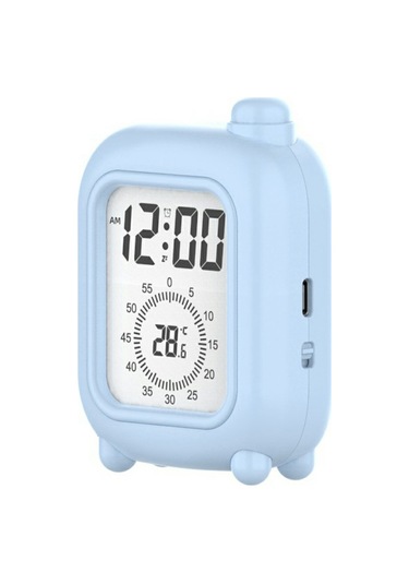 Mini Bavul Şeklinde Şarj Edilebilir Görsel Zamanlayıcı Saat Çalışma, İş, Öz Disiplin Ve Zaman Yönetimi Aracı - Mavi Mavi