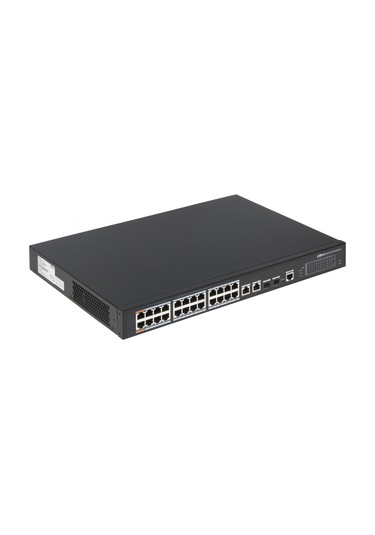 Dahua Pfs4226-24et-240-v3, 24 Port, Megabit, Poe 240w, 2 Port Gigabit Uplink, 2 Port Gigabit Combo Sfp, Yönetilebilir, Rack Mount Switch