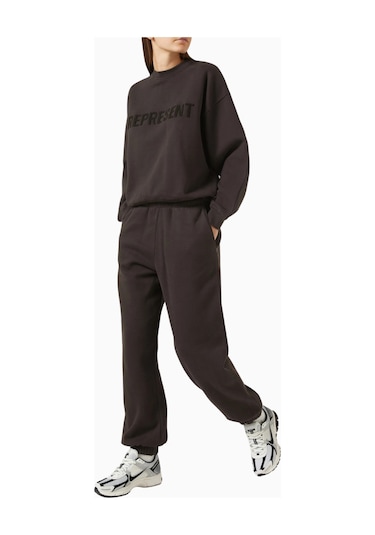 Represent Owners Club Sweatshirt, Brushed Cotton Fleece Sweatshirt Kahverengi