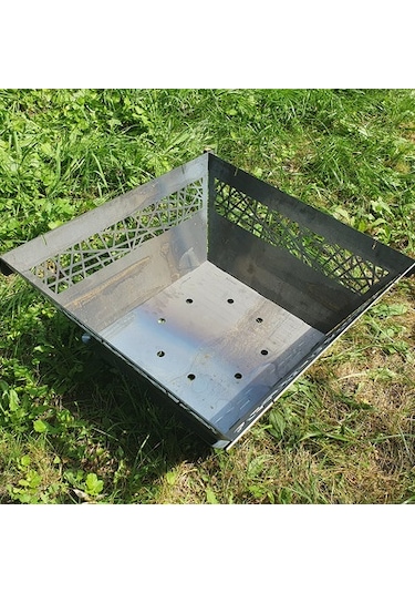 Portatif Ateş Çukuru Kademeli Izgaralı Bahçeniz İçin Dekoratif Siyah