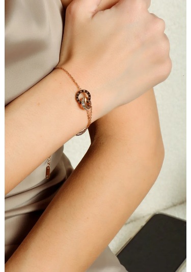 Reva El Bileğine Takılan Taşlı Ve Pandantifli Bilezik 151766672 Altın