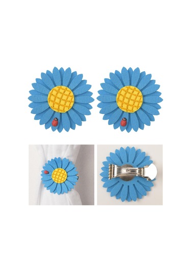 Suntek Magideal  1 Çift Örtü Kravat Arkalıkları Pencere Mavi-klip