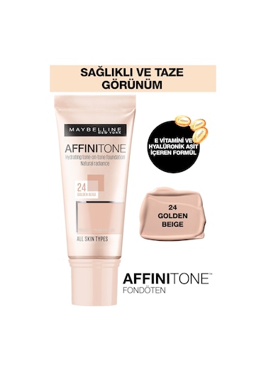 Maybelline New York Affinitone Fondöten 24 Golden Beige 30 ML
