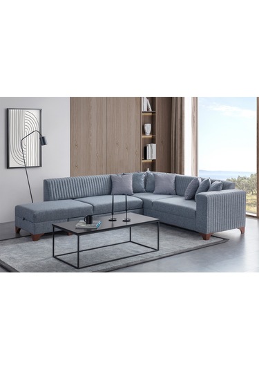 Eymense West Köşe Koltuk Takımı Gri Sol Köşe