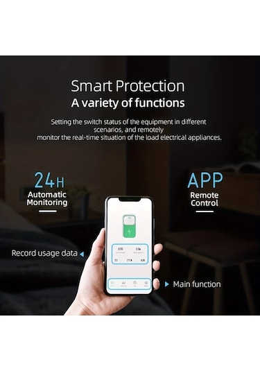 Motion003 1 Adet Tuya Wifi Akıllı Anahtar Kesici 25a Beyaz Kablosuz Uzaktan Kumanda Akıllı