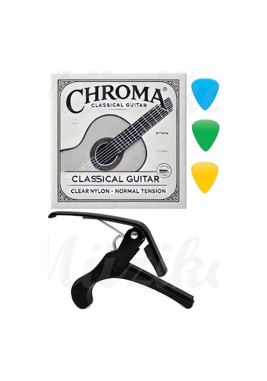 Chroma Klasik Gitar Teli Takımı Kapo 3 Adet Pena Hediyeli