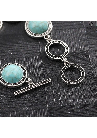 Bohem Etnik Tarzı Turkuaz El Takısı Klasik Açık Lüks Kırmızı Turkuaz Yeşil