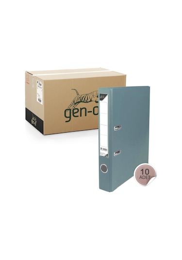 Gen-of Plastik Klasör Dar Gri 10 Lu