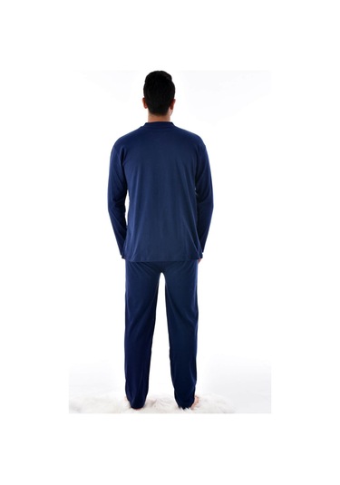 Erkek 2045 Uzun Kol Süprem Pijama Takımı Lacivert Lacivert