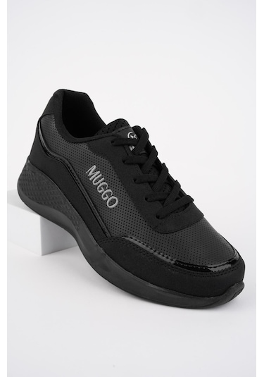 Muggo Coco Garantili Kadın Ortopedik Günlük Bağcıklı Şık Rahat Sneaker Spor Ayakkabı Siyah Muggo Coco Garantili Kadın Ortopedik Günlük Bağcıklı Şık Rahat Sneaker Spor Ayakkabı Siyah