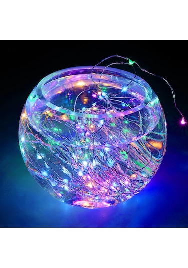 5 Metre Pilli Led Işık Multi Renk, Dekoratif Peri Led Işık, Rgb Karışık Renk 1 Parça