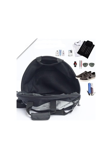 Sürme Kable G-xz-009 Su Geçirmez Motosiklet Kask Çantası Kuyruk Çantası Seyahat Bagaj Siyah