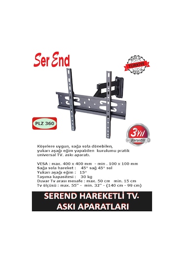Serend Hareketli Tv Askı Aparatı