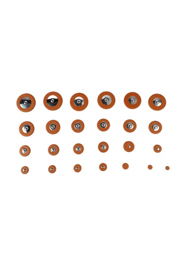 Moveevo Alto Saksafon Deri Paspasları - 25 Adet, Kolay Kurulum, Çeşitli Boyutlar, Dayanıklı Enstrüman Ses Delik Paspaları