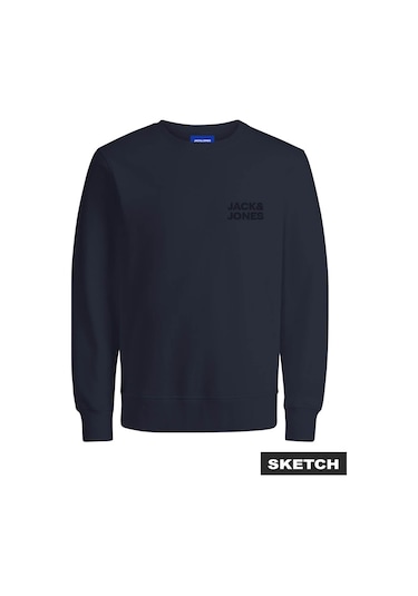 Jack & Jones Jorlogo Lacivert Erkek Sweatshirt 12290659 Lacivert