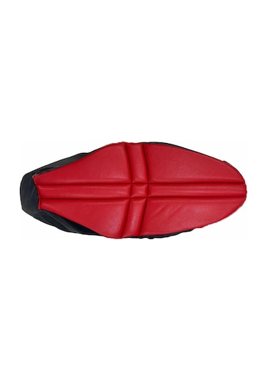 Yamaha Nmax 2014 - 2024 Uyumlu Konfor Hava Destekli Koltuk Kılıfı Minder Kırmızı Siyah