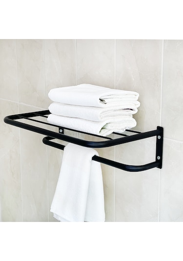 Banyo Rafı Havluluk Otel Banyo 3003 Siyah