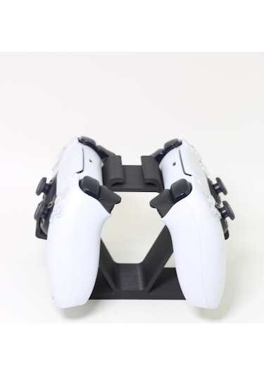 Gamepad - Oyun Kolu Standı Ps5 Ps4 Xbox Pc Uyumlu Üstten Arttırılabilir Mermer Beyazı Siyah