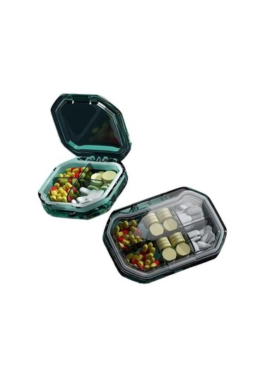 Tongxida Stil Bosphorus: Sones Mühürlü Mini Kutu, Haftalık 6 Fl Gri Bölmeli Akşam Kullanımı Std