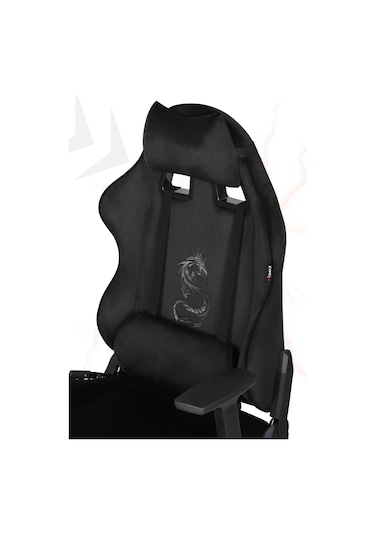 Rio Balerion Terletmez Kadife Kumaş Siyah Gaming Oyuncu Koltuğu - 13 Siyah