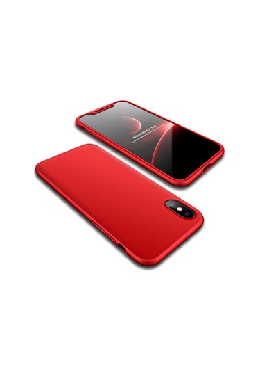 Apple Uyumlu iPhone X Kılıf Zore Ays Kapak Kırmızı