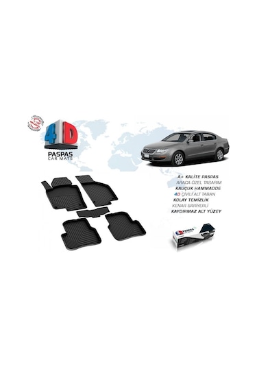 Omsa Volkswagen Passat B6 2005-2010 Siyah 4d Paspas 2443410267690