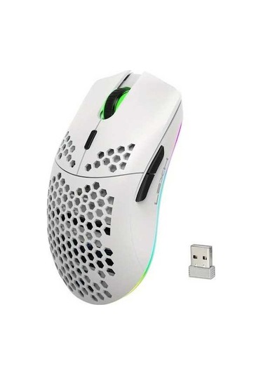 Besthome1 24g Kablosuz Rgb Faren, Sarj Edilebilir Pil, Petek Tasarım Beyaz Usb Fare, Sağ El İçin Rahatlık Diğer
