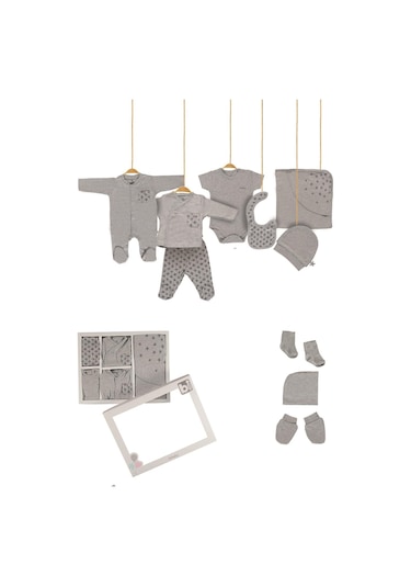 Bibaby New Dream 10 Parça Hastane Çıkışı 63132 Gri Melanj Çok Renkli