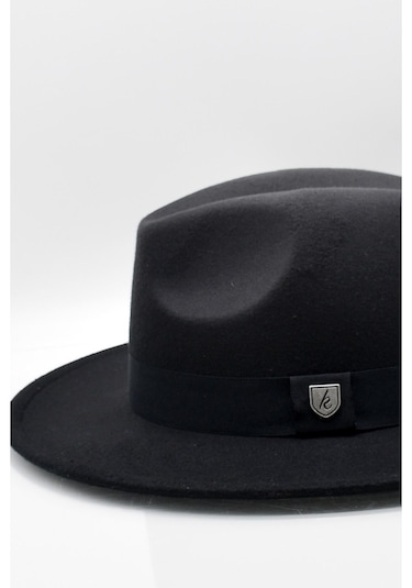 Erkek Multicolor Fötr Şapka Antrasit Panama Hat-Antrasit-Standart