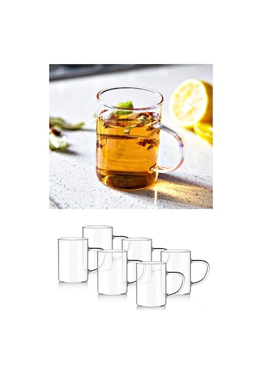 TERMİSİL ISIYA DAYANIKLI BOROSİLİKAT CAM BARDAK-SAPLI BARDAK 6ADT