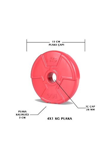 Ecgspor Özel Seri 1 Kg Kırmızı Plaka-4 Adet