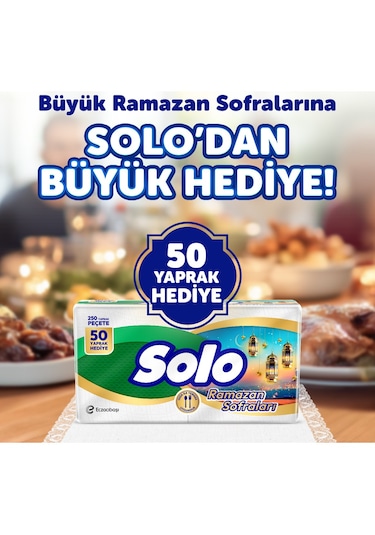 Solo Süper Peçete 250 Li X 2 Paket