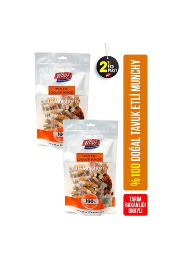 %100 Tavuk Eti sarmalı Lokmalık Munchy 6 gr.x36 adet x 2 paket