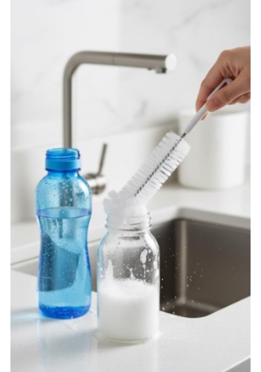 Biberon Ve Şişe Temizleme Fırçası - Sünger Uçlu Dar Ağız Temizleyici Fırça Çok Renkli